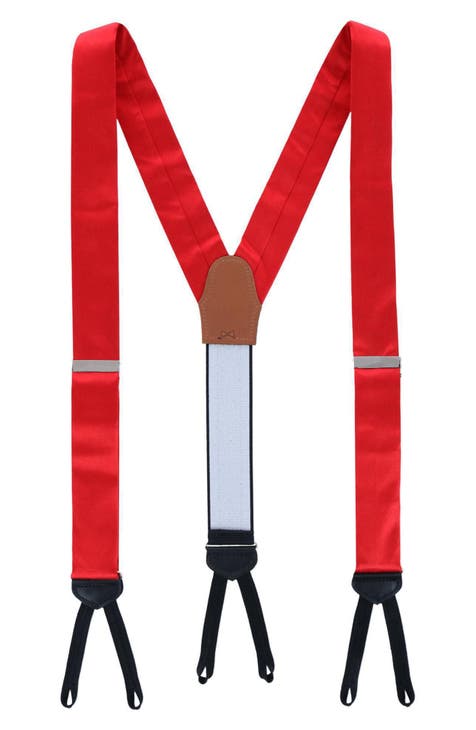 Men's Red Suspenders
