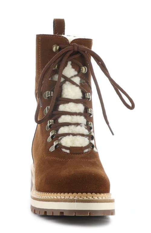 Shop Bos. & Co. Ada Waterproof Hiker Boot In Nut/beige Merino Wool