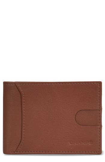 Champs Onyx Leather Rfid Bifold Wallet In Brown