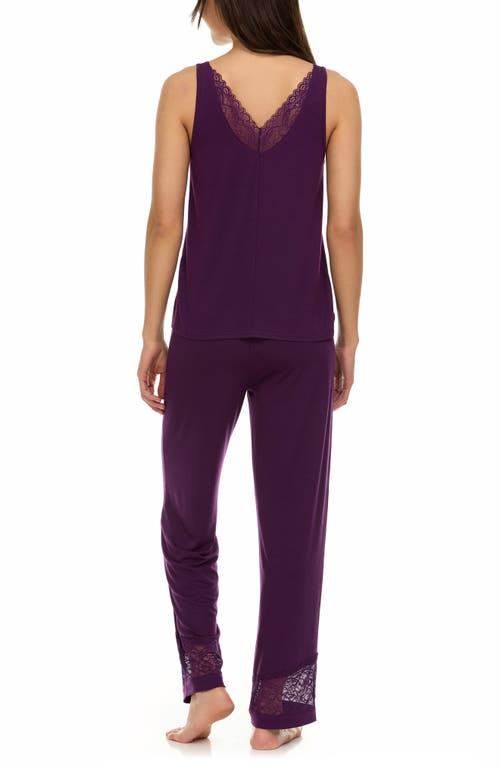 Flora By Flora Nikrooz Women's Franny Tank And Pajama Pants Set In Plum