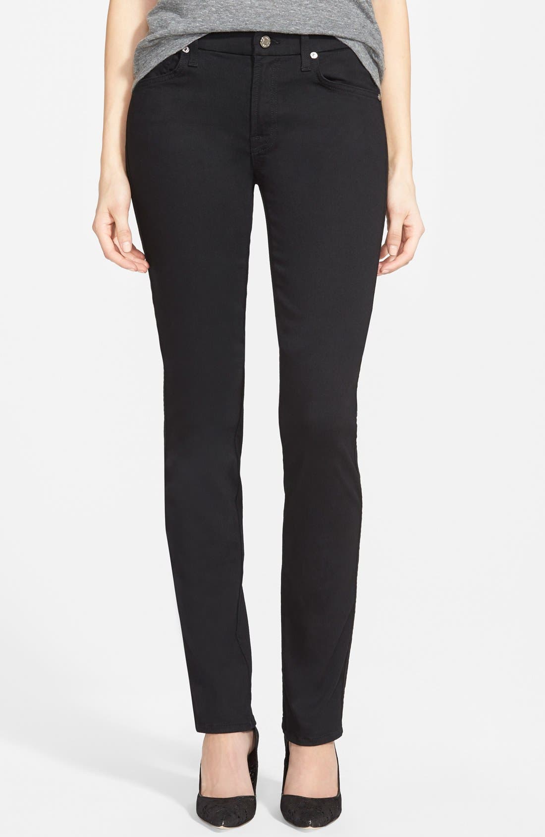 7 For All Mankind® 'Kimmie' Straight Leg Jeans (Luxe Black) Nordstrom