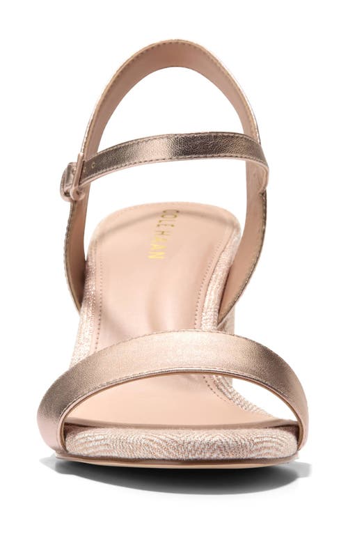 Shop Cole Haan Josie Block Heel Sandal In Rose Gold Leather