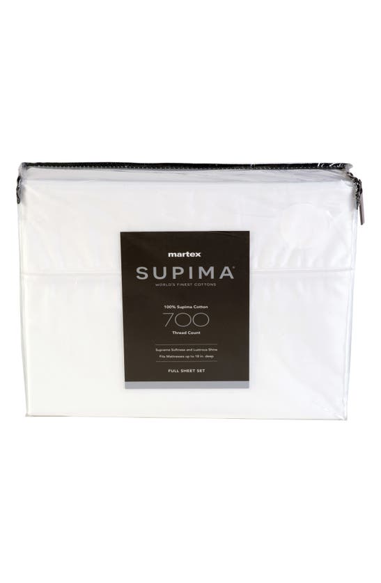 Martex Iris 700 Thread Count 100% Supima Cotton Sheet Set In Bright White