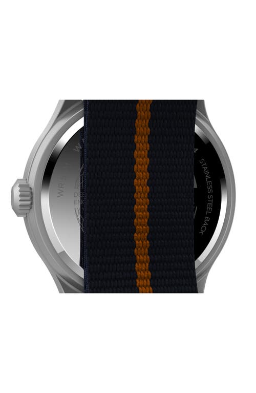 Timex Men's Expedition Sierra Strap Watch In Silver/white/blue