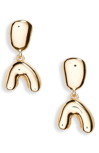 Shop Stephan & Co. Abstract Drop Earrings In Gold
