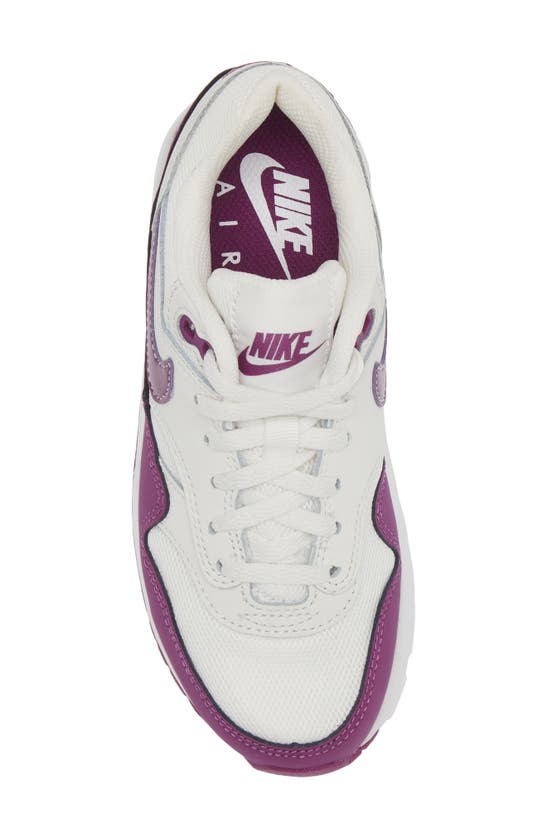 Shop Nike Kids' Air Max 1 Sneaker In Summit White/ Viotech/ White
