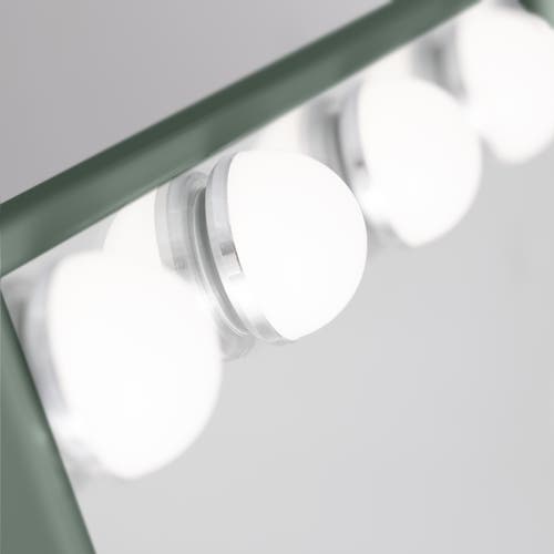 Shop Zadro Medium Vertical Hollywood Makeup Mirror With Lights In Dark Green