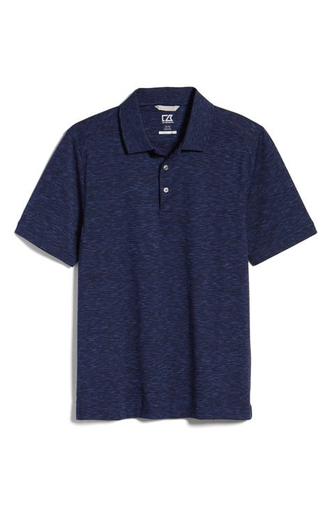 Milwaukee Brewers Cutter & Buck Advantage Tri-Blend Space Dye Mens Polo