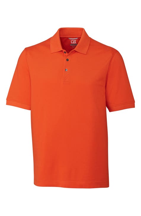 black and orange polo shirt