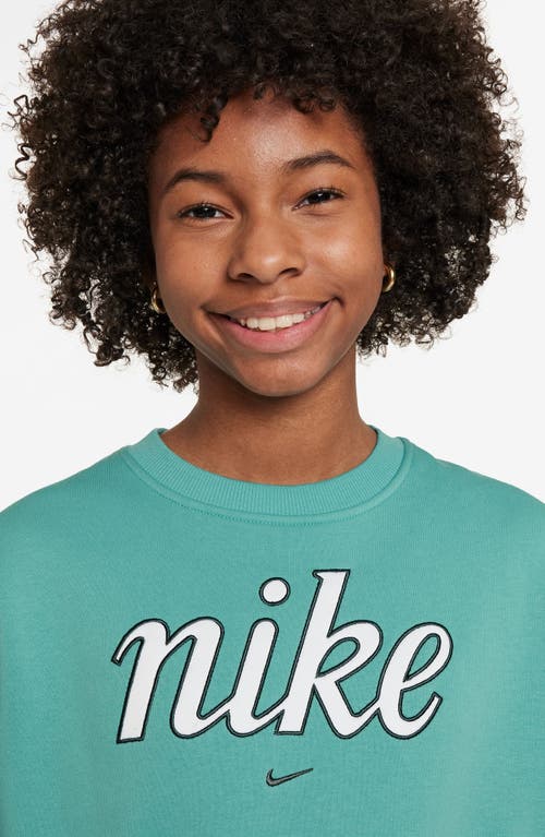 Shop Nike Kids' Sportswear Graphic Sweatshirt In Green Frost/vintage Green