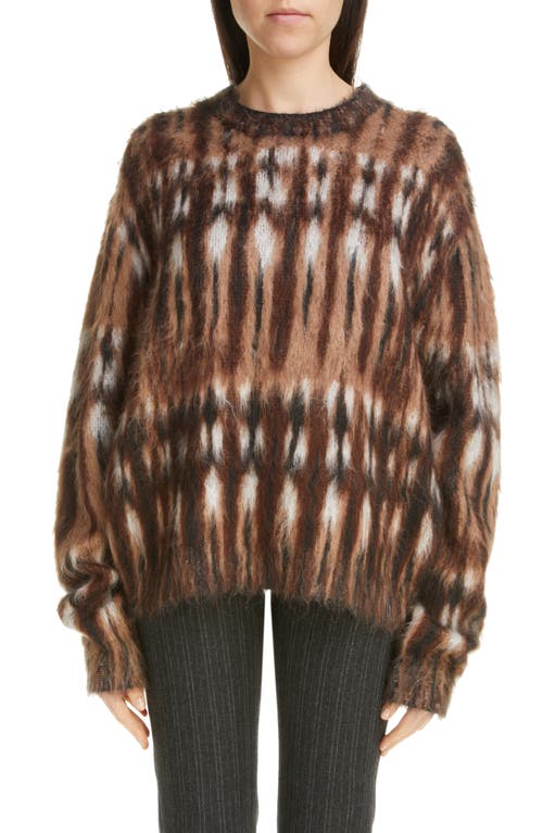 Acne Studios Kantaro Hamster Jacquard Sweater In Brown