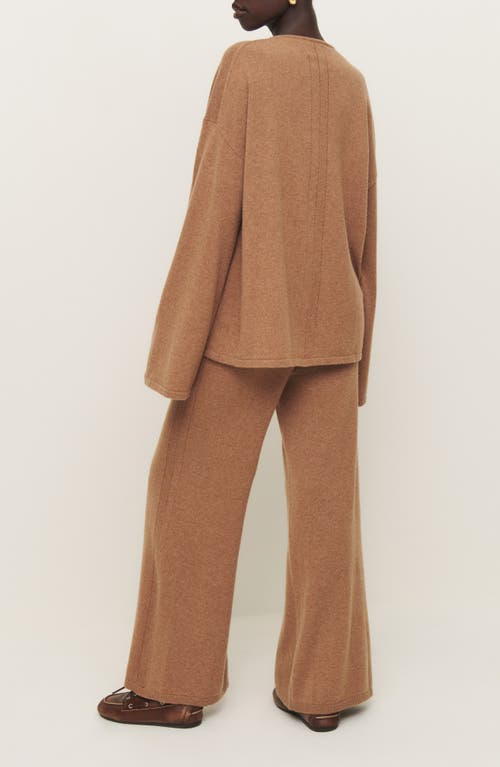 Reformation Silver Lining Cashmere Two Piece In Camel