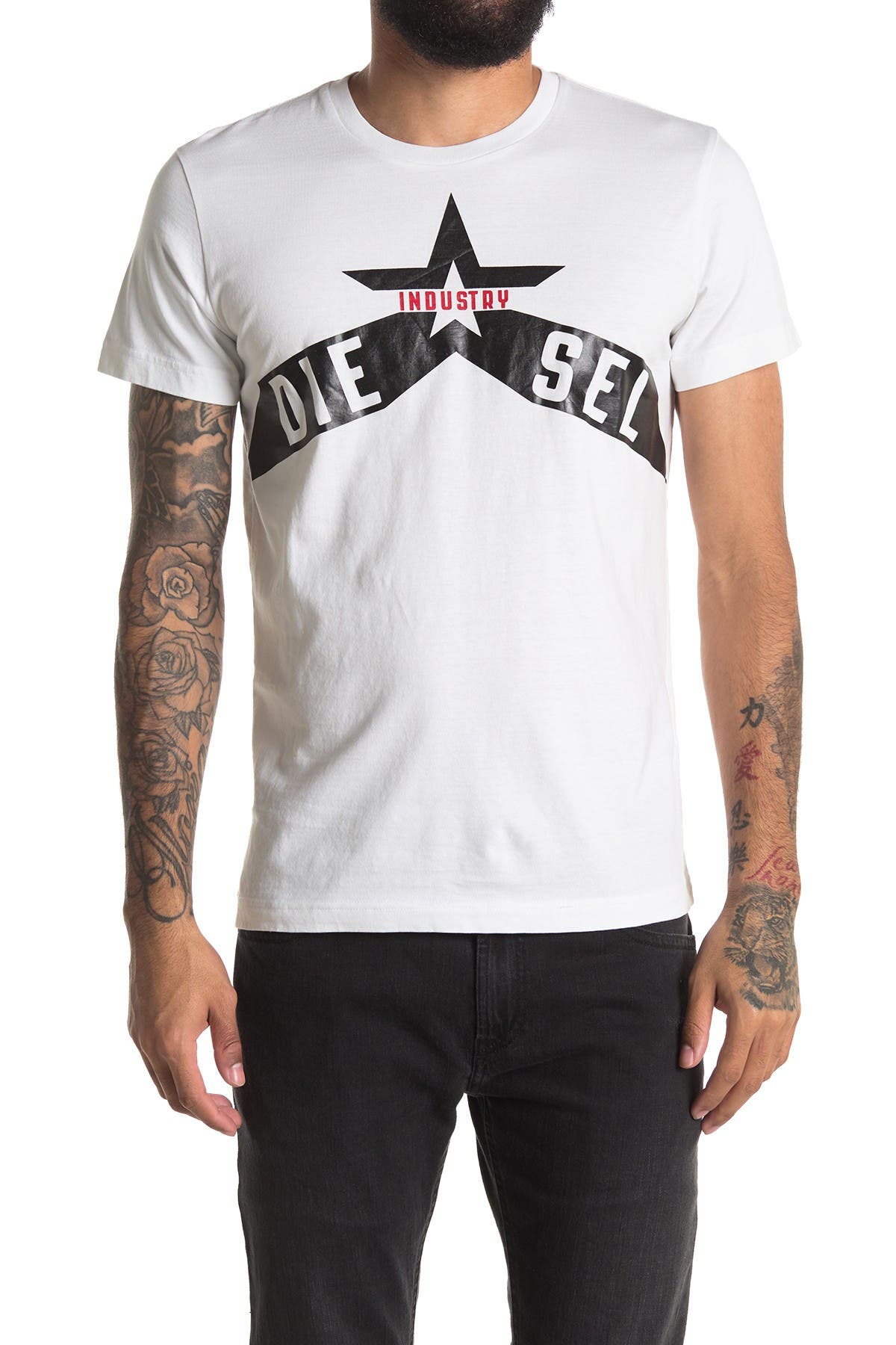 diesel round neck t shirts