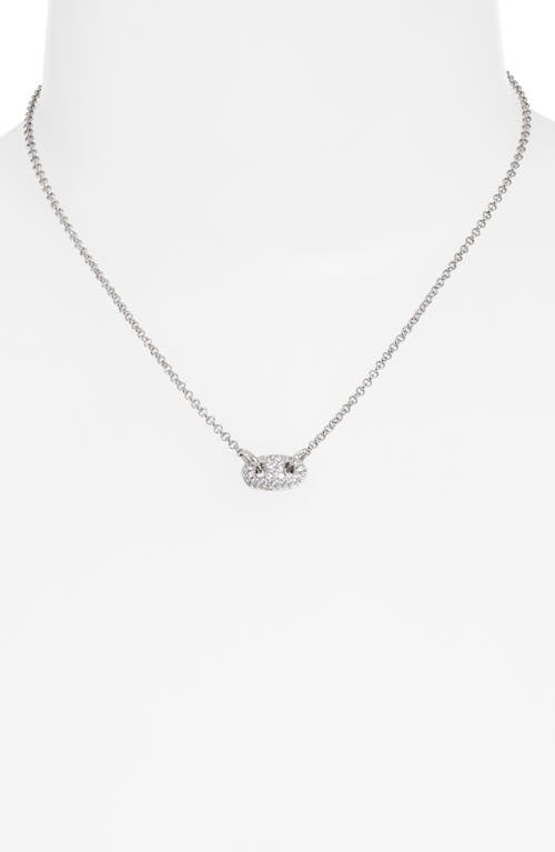 Kendra Scott Women's Bailey Pave Short Pendant Necklace In Silver-white Crystal In Rhodium White Crystal