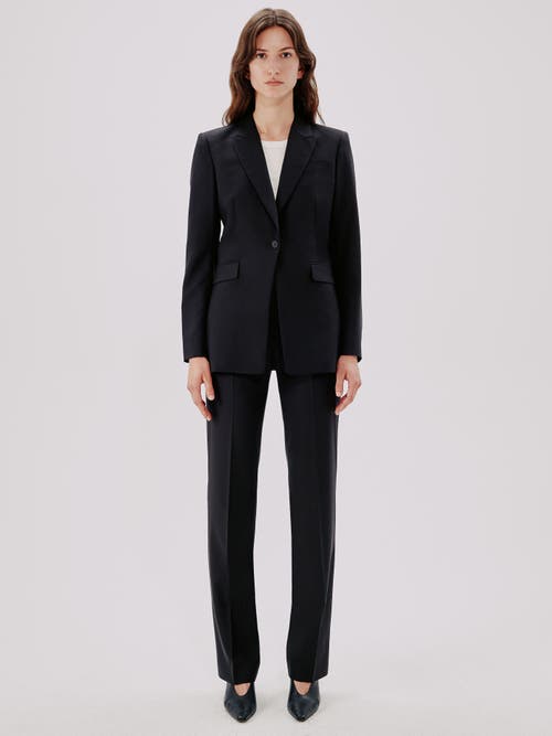 Another Tomorrow Single Button Jacket In Black