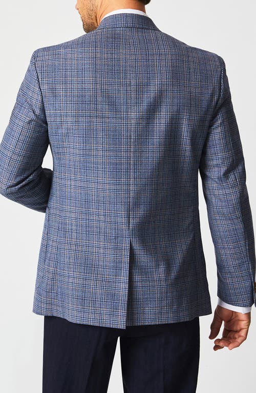 Shop Billy Reid Virgin Wool Blend Sport Coat In Blue Plaid