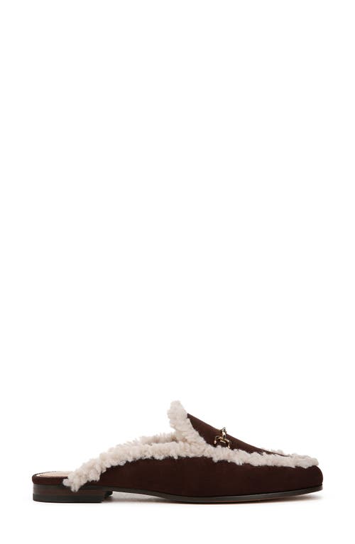 Shop Sam Edelman Linnie Faux Shearling Mule In Cafe Noir