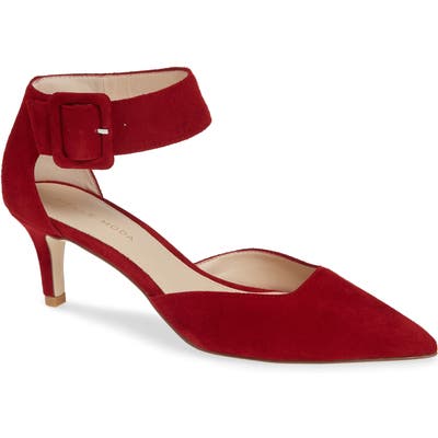 Pelle Moda Kenley Ankle Strap Pump- Red