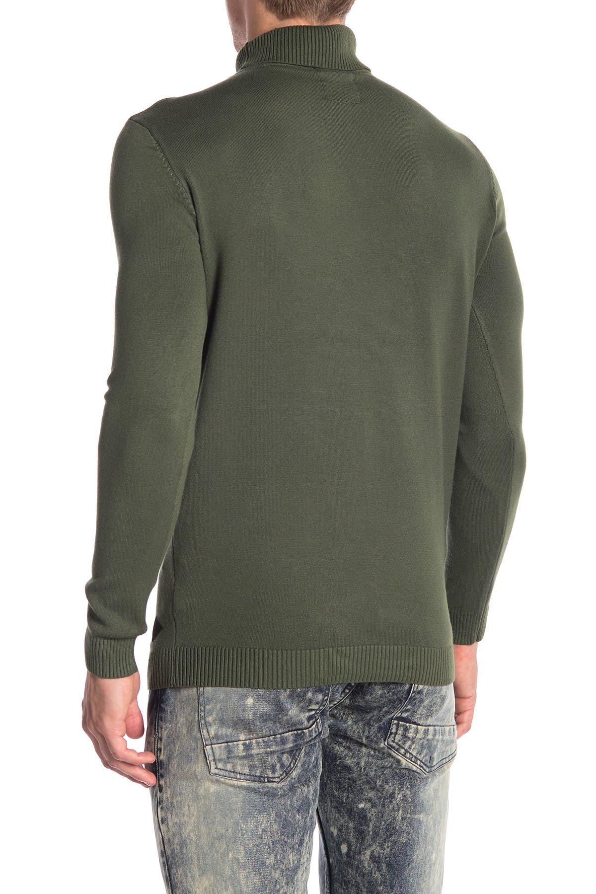 X-ray Turtleneck Pullover Sweater In Green