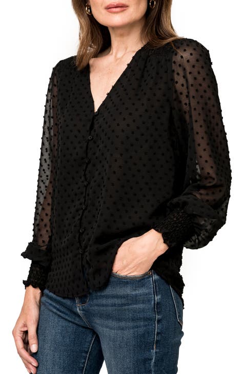 Womens Polka Dot Blouse Nordstrom 8636