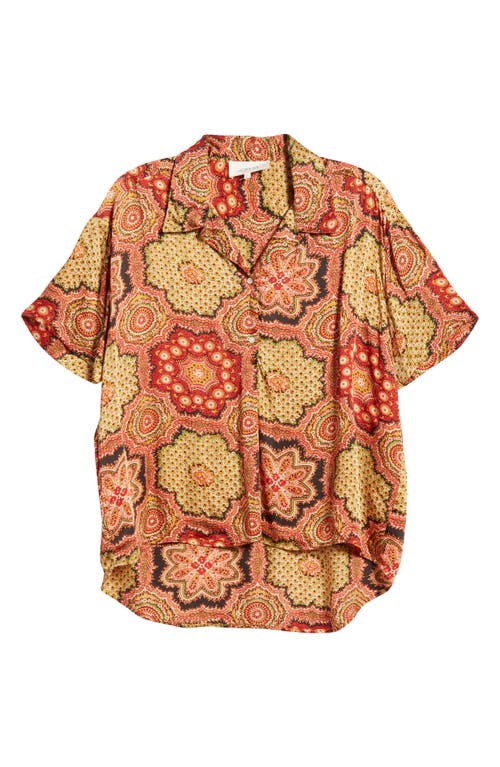 Shop The Great . The Richmond Medallion Print Camp Shirt In Patchwork Print