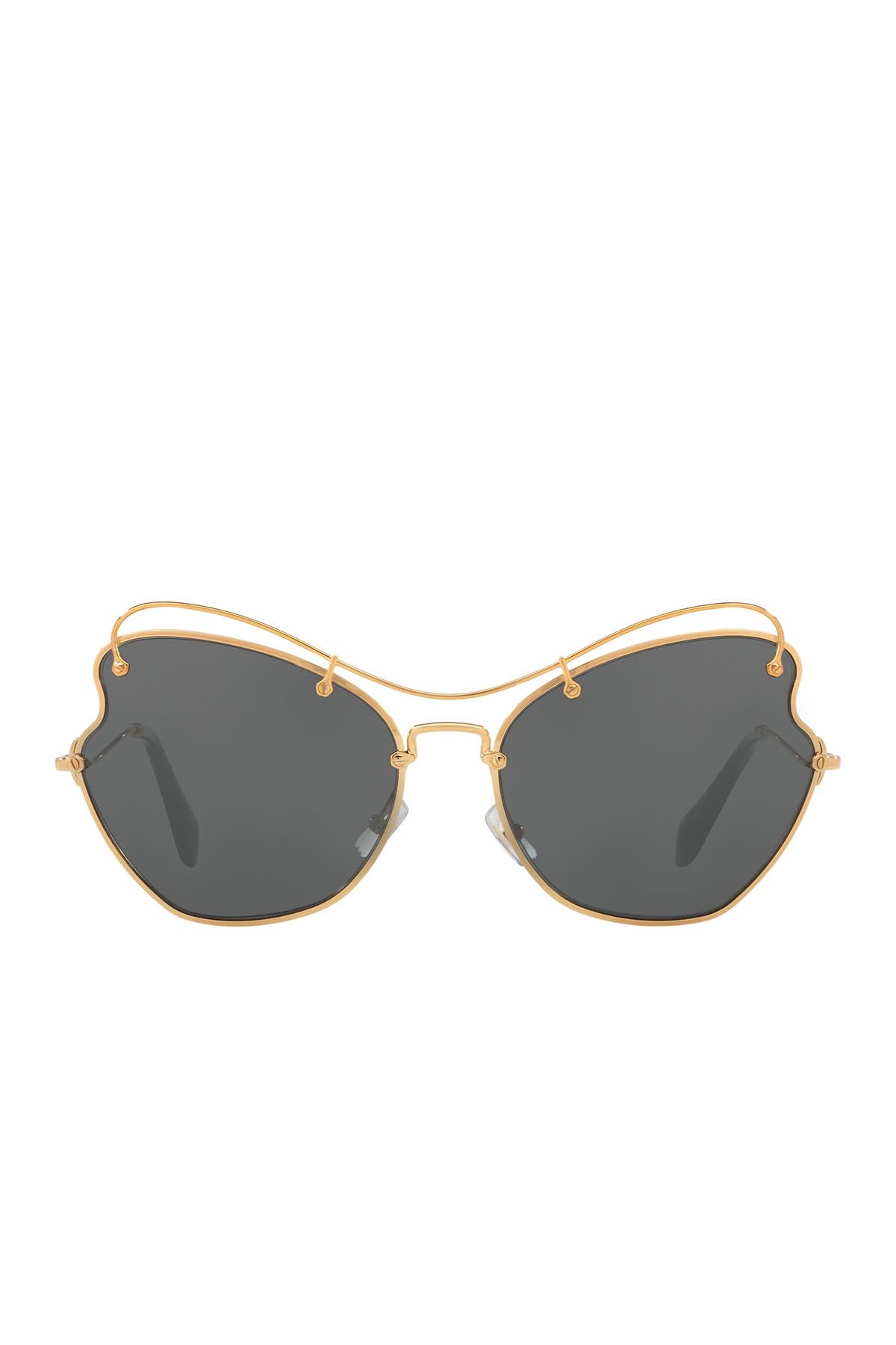 miu miu butterfly 65mm metal frame sunglasses