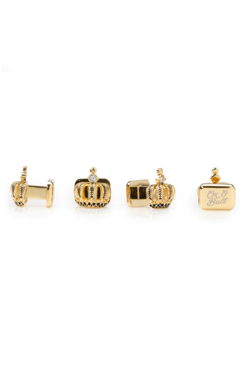 CUFFLINKS, INC CUFFLINKS, INC. VINCENT DE PAUL 3D CROWN ROYAL CUFF LINKS STUD SET