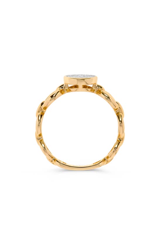 H.j. Namdar Miracle Diamond Chain Link Ring In 14k Yellow And White Gold