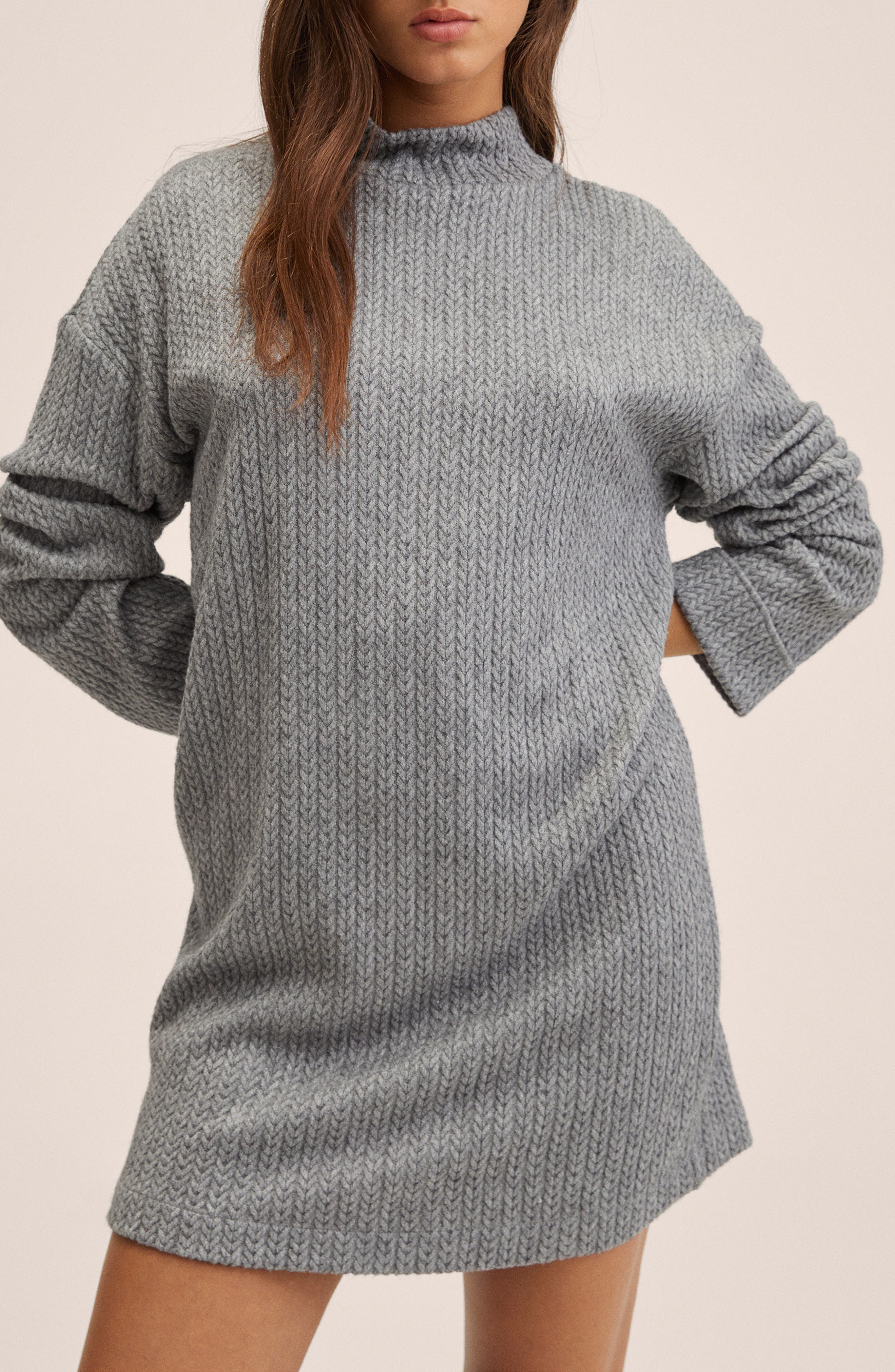 mango roll neck jumper dress