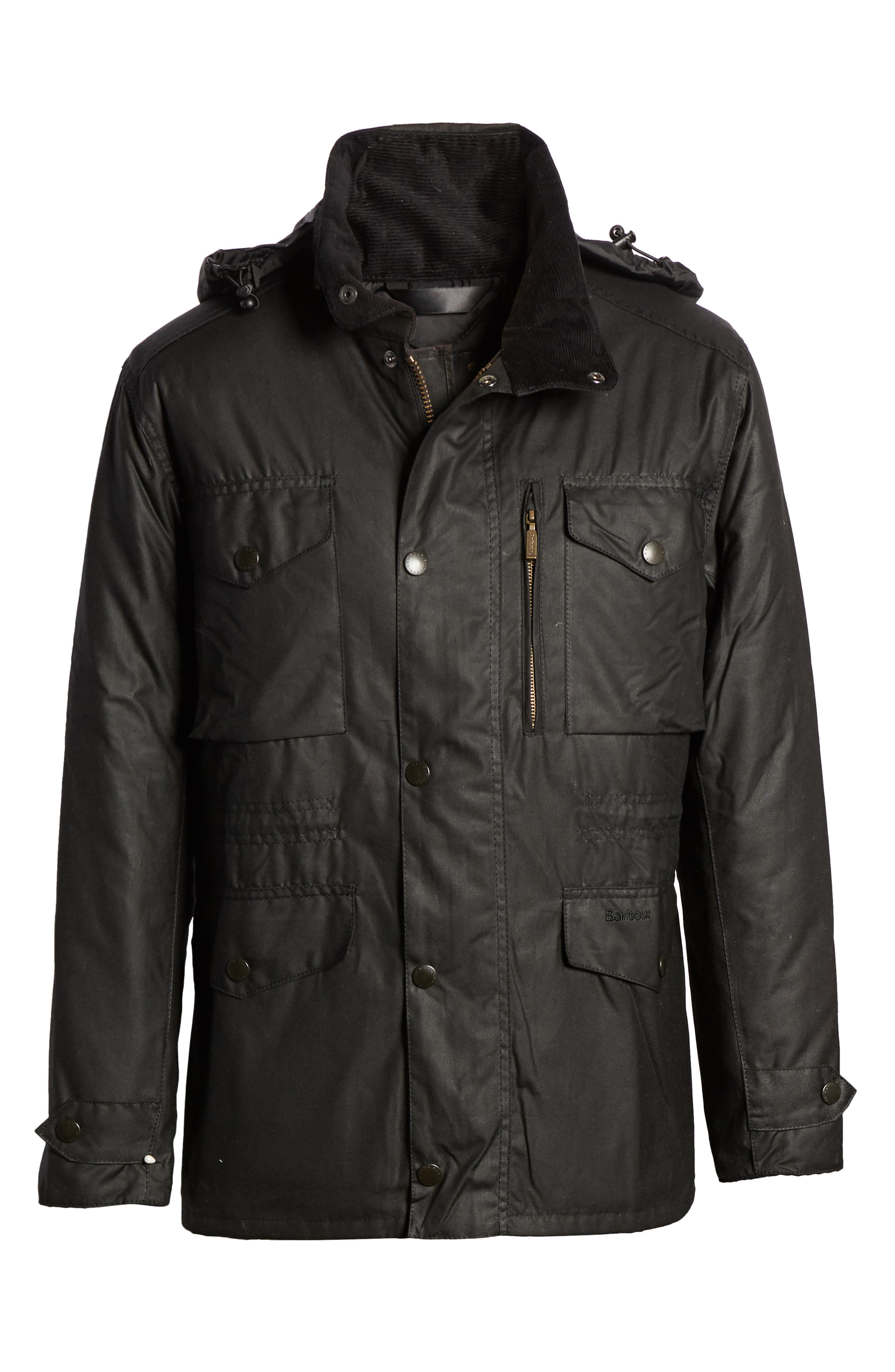 barbour sapper wax jacket black