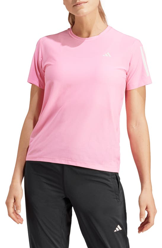 Adidas Originals Own The Run Performance T-shirt In Bliss Pink
