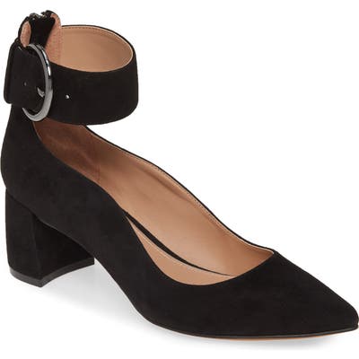 Linea Paolo Corwyn Ankle Strap Pump- Black
