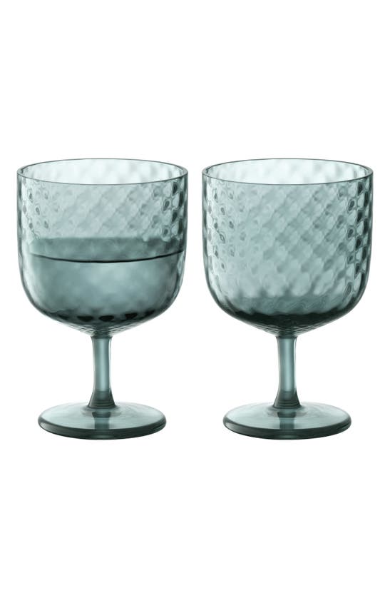 Lsa Dapple Set Of 2 Wine Glasses In Blue