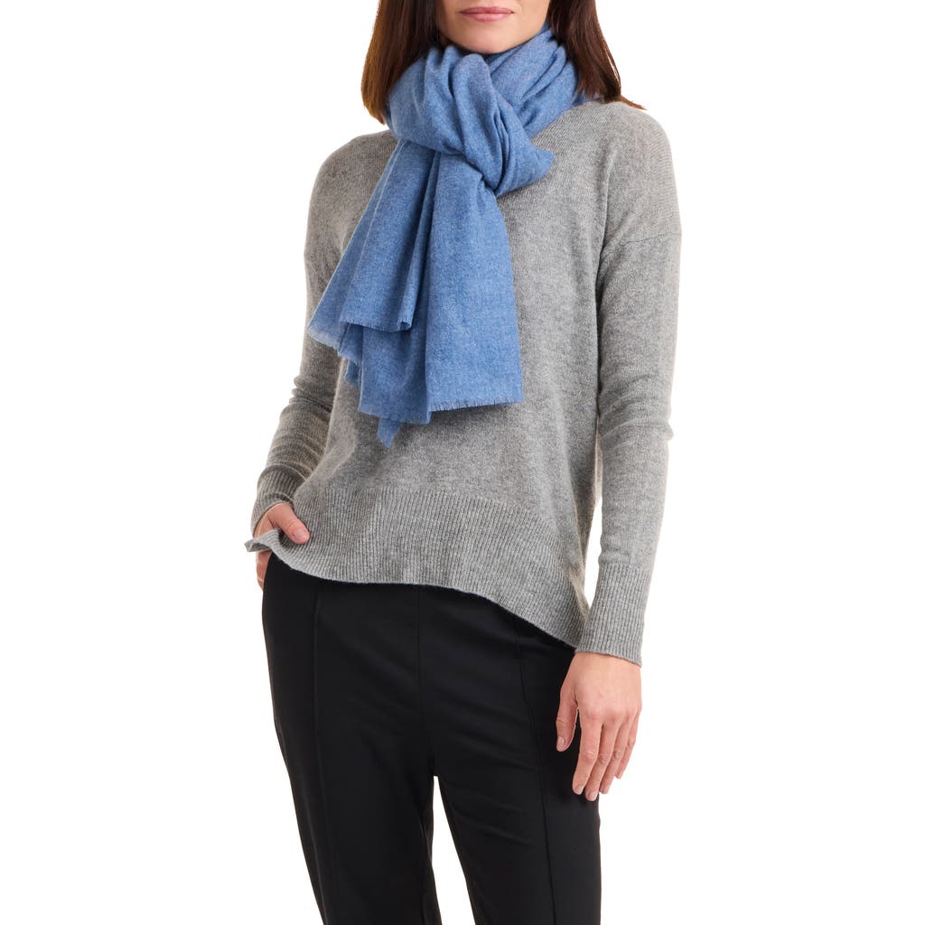 Amicale Cashmere Convertible Scarf In Medium Blue