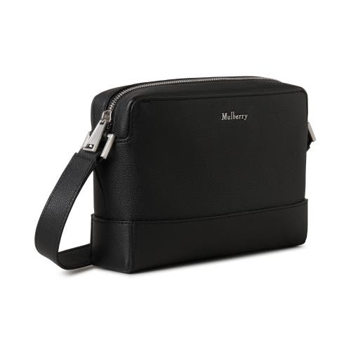 Shop Mulberry Small Farringdon Leather Messenger In Black