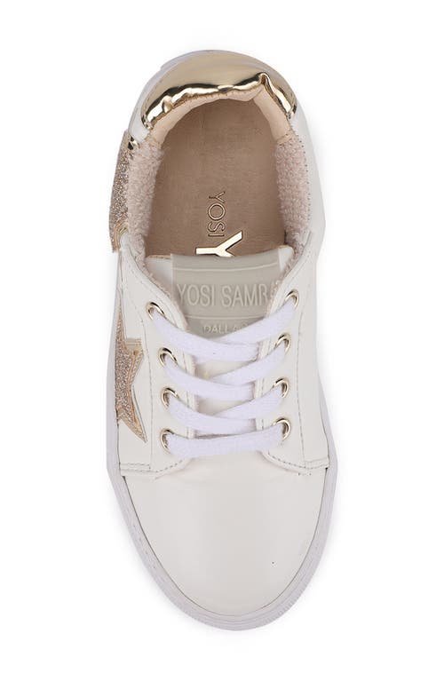 Shop Yosi Samra Miss Harper Sneaker In White/gold