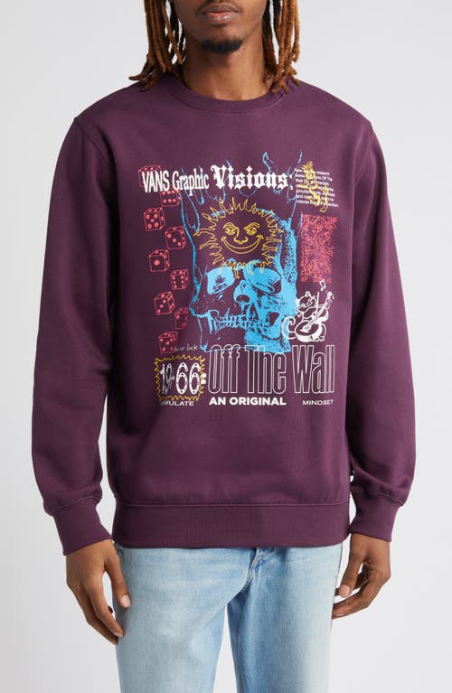 Visions Graphic Sweatshirt in Blackberry Wine
