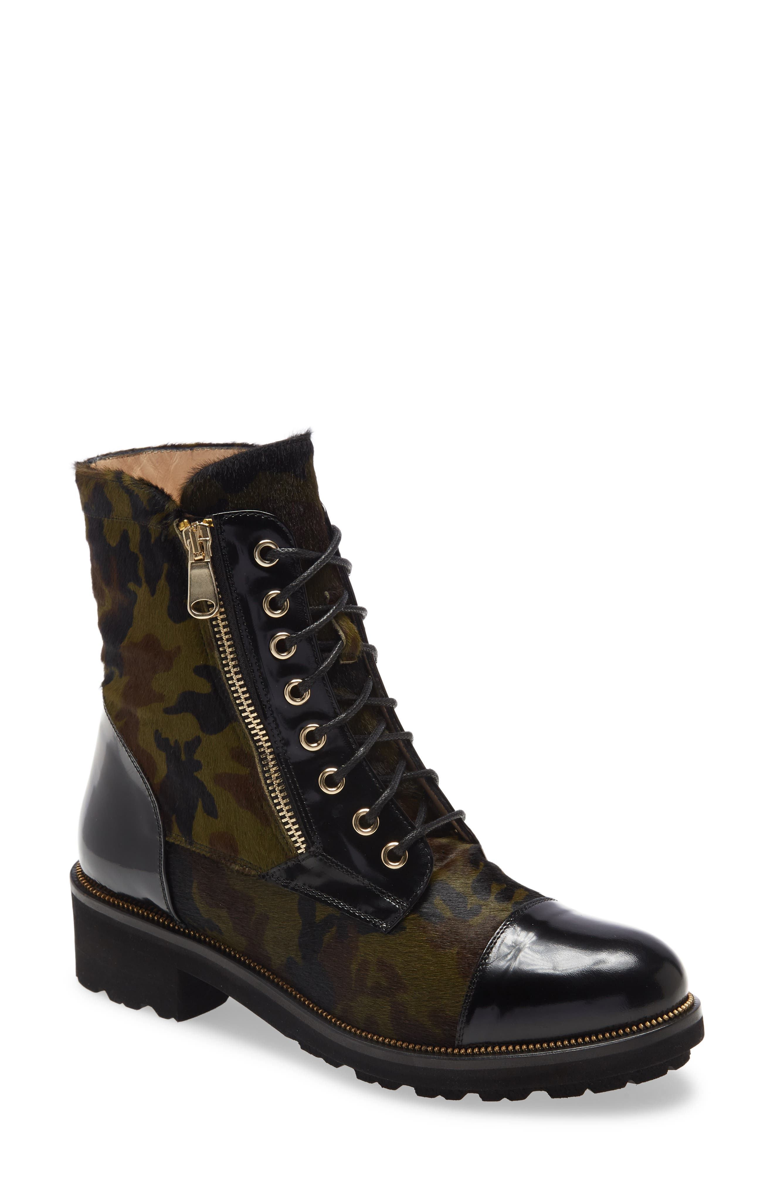 Ron White Tiffany Water Resistant Combat Boot In Onyx Camo