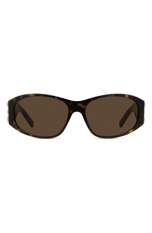 Givenchy 4g 58mm Round Sunglasses In Brown