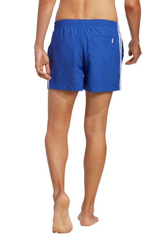 Adidas Originals Original 3stripes Swim Shorts In Blue ModeSens