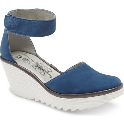 Fly London Yand Wedge Pump, Blue