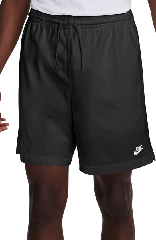 Nike Club Knit Shorts In Black/ White