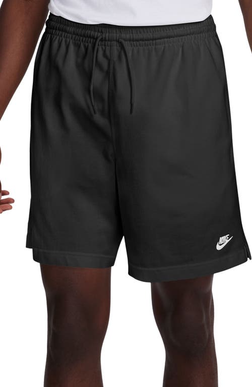Shop Nike Club Knit Shorts In Black/white