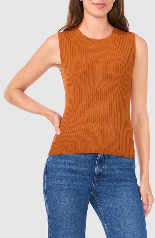 Shop Halogenr Halogen(r) Rib Sleeveless Sweater In Leather Brown