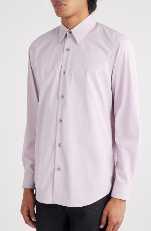 Shop Dries Van Noten Curles Poplin Button-up Shirt In Lilac 403