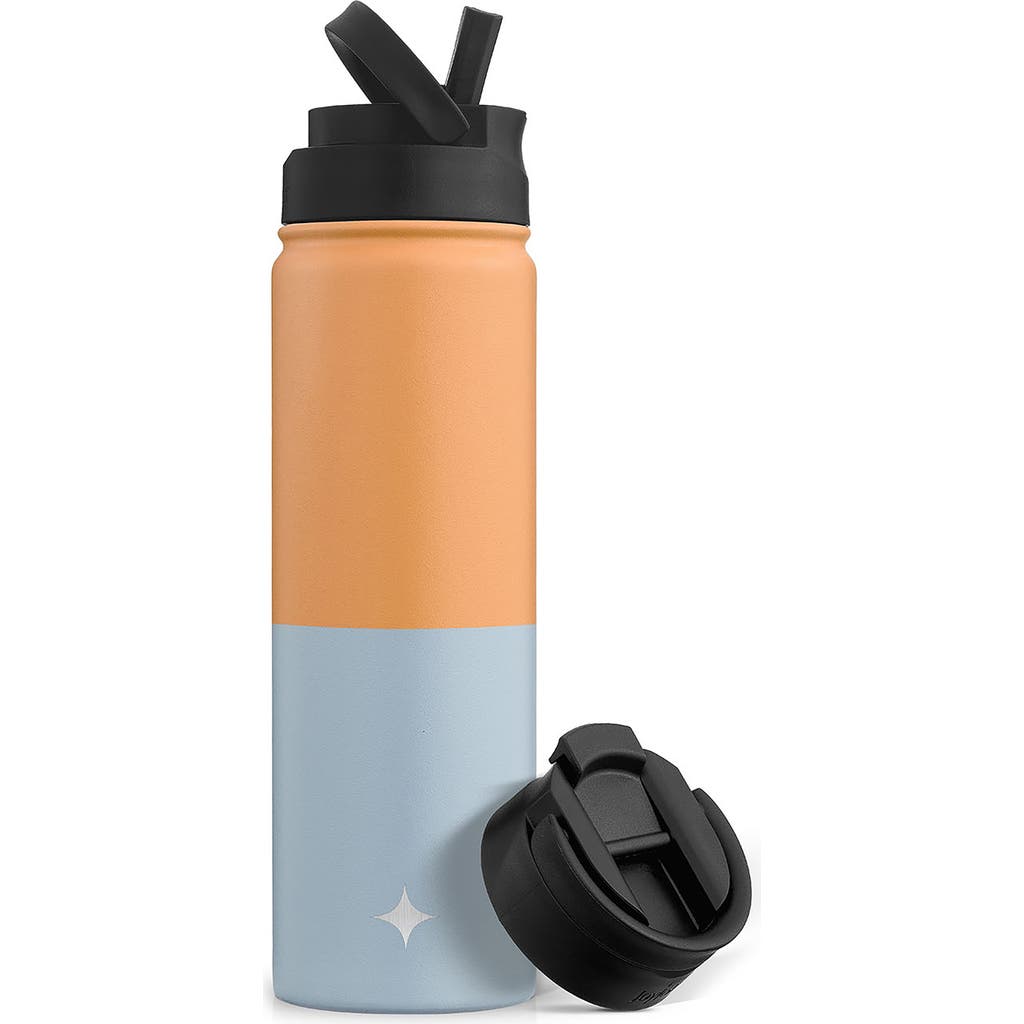 Shop Joyjolt Stainless Steel Lidded Water Bottle In Orange/blue