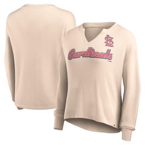 Fanatics Branded Cream St. Louis Cardinals Leopard Pullover Sweatshirt