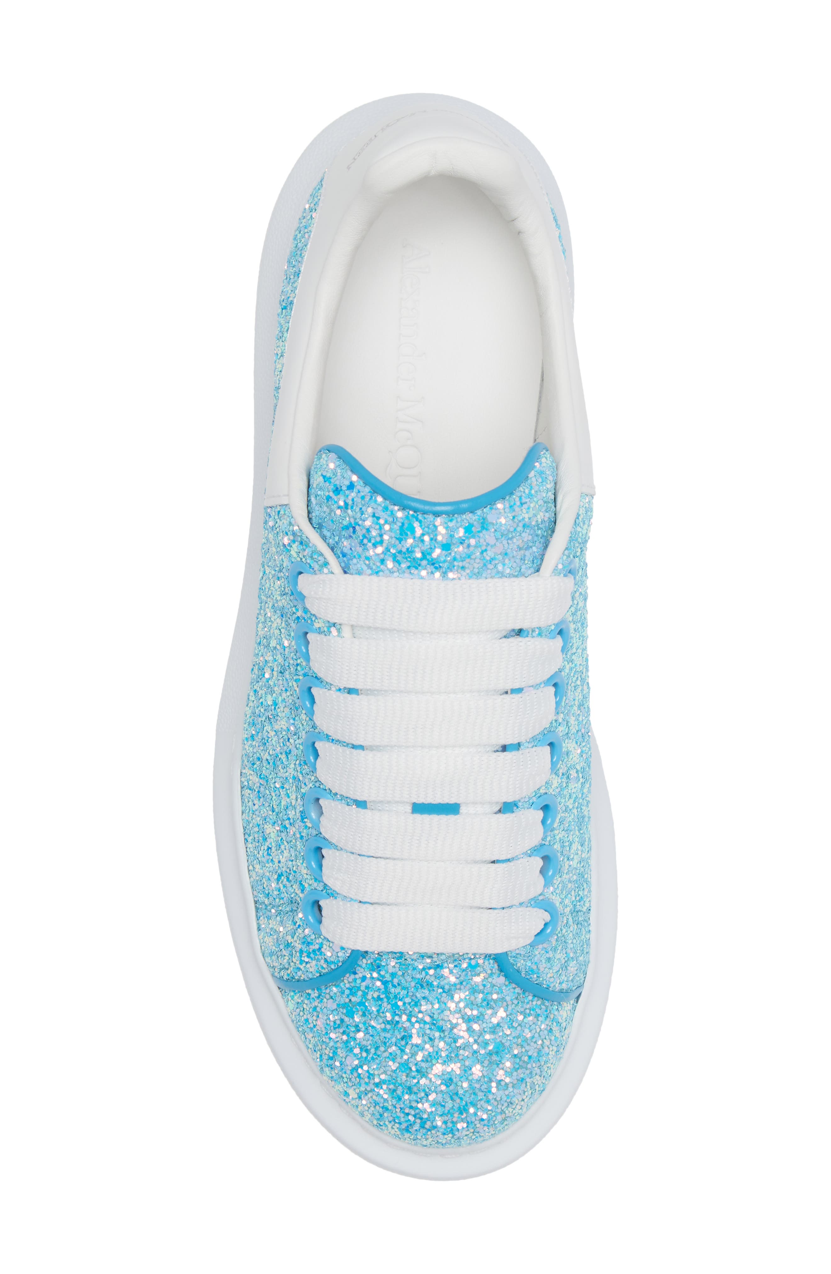 white glitter mcqueens