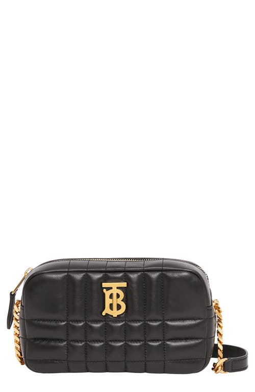 burberry Mini Lola Quilted Leather Camera Bag in Black