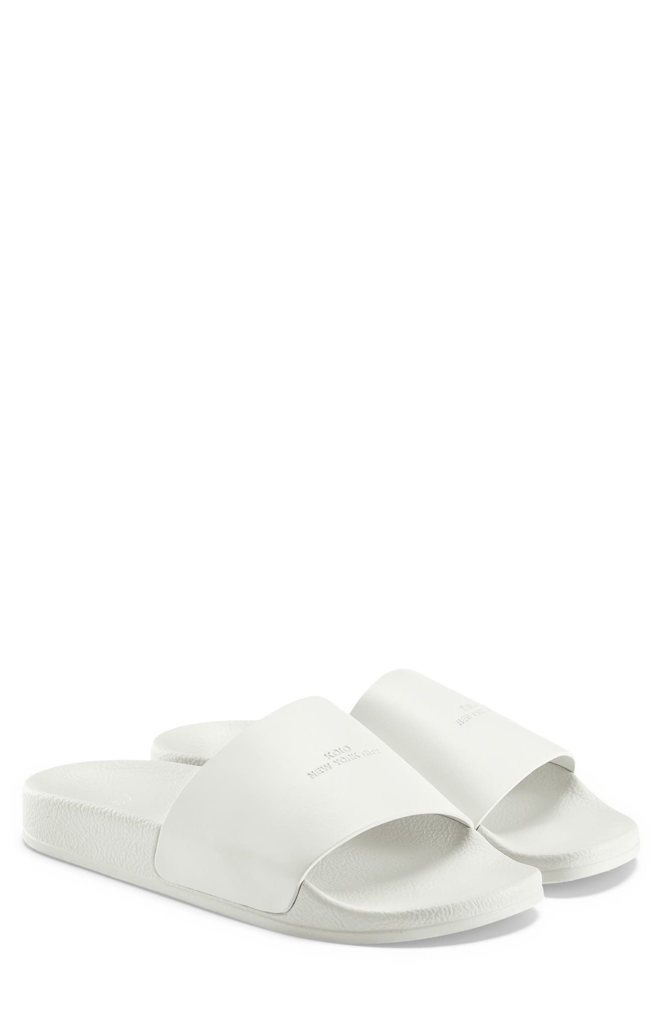 Men's White Sandals, Slides \u0026 Flip 
